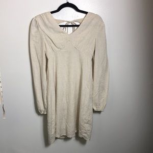 Sincerely Jules Linen blend Smocked back dress